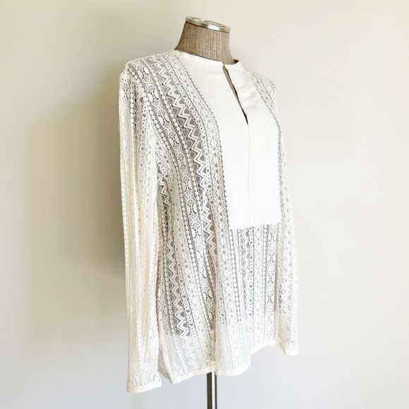 Lanvin Ivory Lace Blouse - Picture 1 of 13